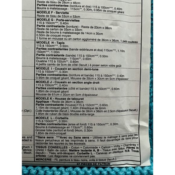 McCalls pattern 6475 watermelon mat placemat napkins patholder - Picture 6 of 6